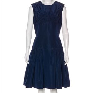 Oscar De La Renta Drop Waist Blue Dress NWT